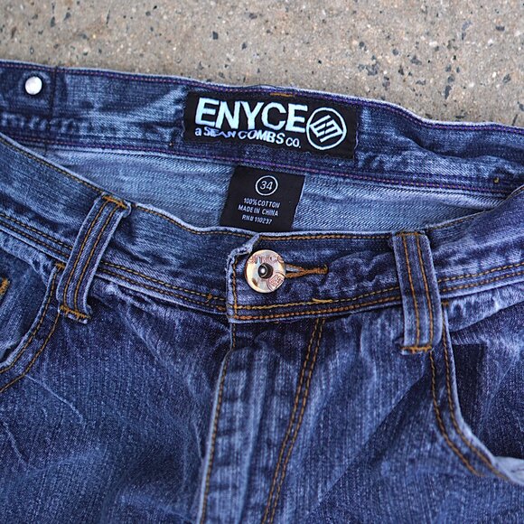 Vintage Y2K Enyce Low Rise Baggy Jeans Size 34 Light Wash Relaxed Fit - Picture 6 of 16